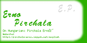 erno pirchala business card